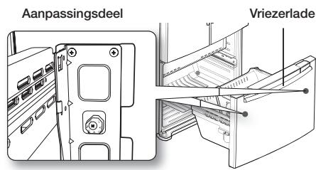 SAMSUNG RFG23UEBP - AANPASSEN NIVEAU VRIESKASTLADE - 1