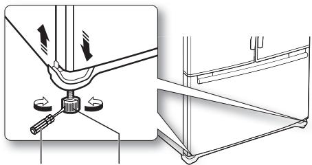 SAMSUNG RFG23UEBP - AUSRICHTEN DER TÜREN - 1