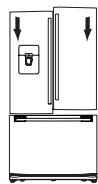 SAMSUNG RFG23UEBP - KLEINE AANPASSINGEN TUSSEN DE DEUREN - 1