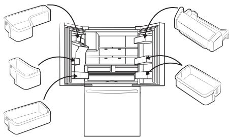 SAMSUNG RFG23UEBP - Bacs de la porte - 1