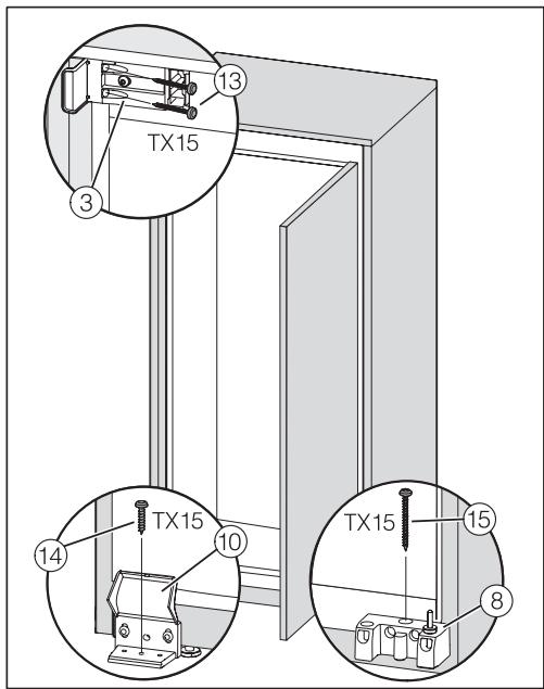 MIELE K34222I - Fixer l'appareil dans la niche - 1