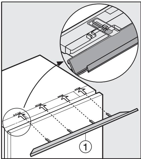 MIELE K34222I - - pour la fixation de la perte du meuble: - 1