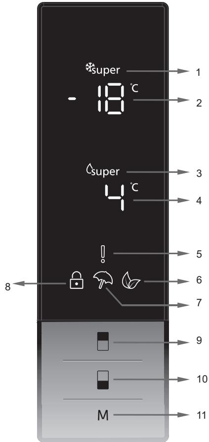 WHIRLPOOL W84BE72X - W84BE 72 X 2 - Display en bedieningspaneel - 1