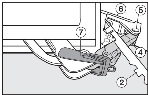 MIELE KFN15842DEDTCS - KFN 15842 D edt/cs - Installer l'amortisseur de porte inférieur - 4