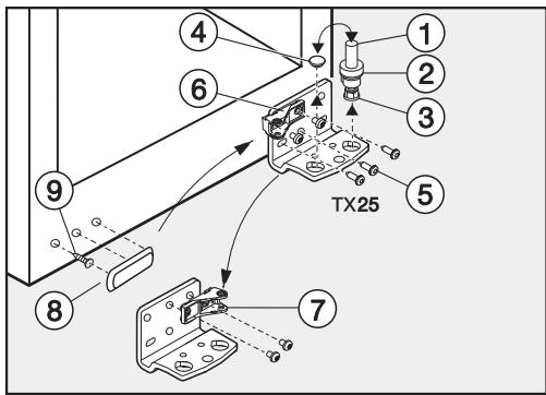 MIELE KFN15842DEDTCS - KFN 15842 D edt/cs - Installer la porte inférieure de l'appareil - 1
