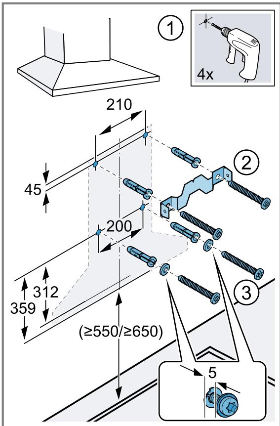 NEFF D95XAM2S0 - Préparation du mur - 4