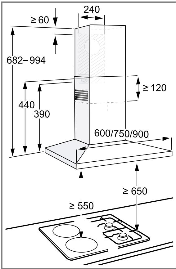 NEFF D95XAM2S0 - Dimensions de l'appareil - 3