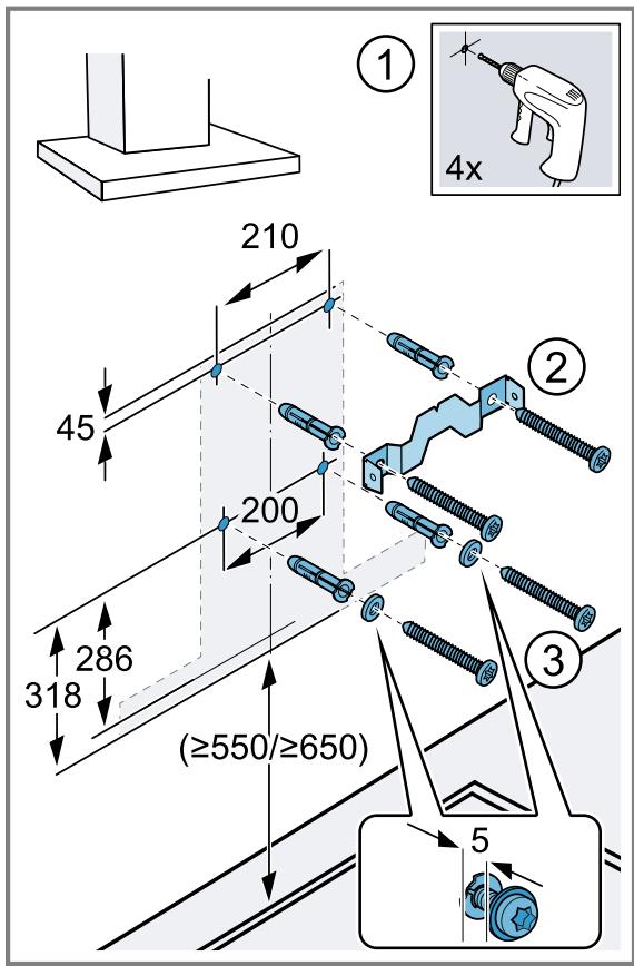 NEFF D95XAM2S0 - Préparation du mur - 1