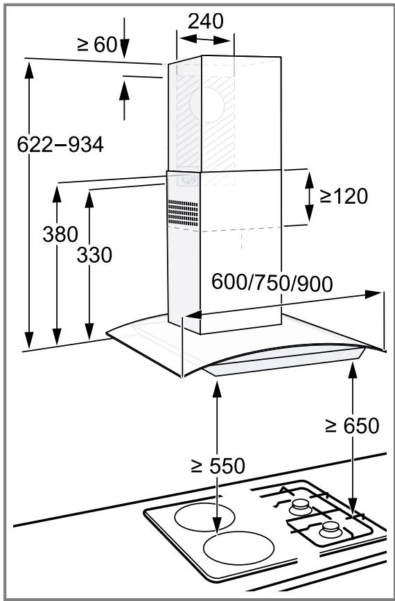 NEFF D95XAM2S0 - Dimensions de l'appareil - 2