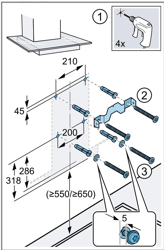 NEFF D95XAM2S0 - Préparation du mur - 3