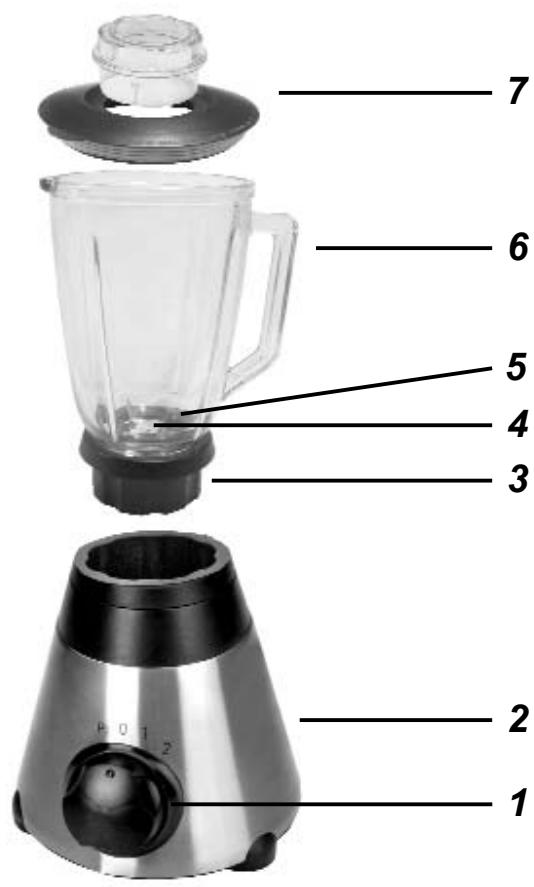 LACOR 69081 - BESCHREIBUNG DER MASCHINENTEILE - 1