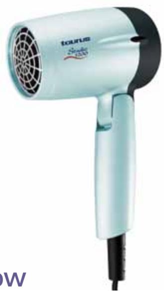 TAURUS 923001 CULINAIRE MYCOOK - Sèche-cheveux de voyage 1200W. - 1