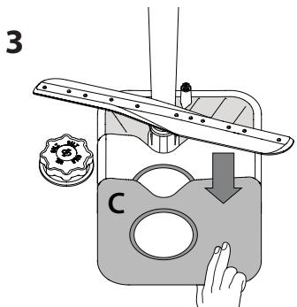 HOTPOINT HSIC3T127C  -  HSIC 3T127 C - N'utilise pas le lave-vaiselle sans les filtres ou si un filtré est mal ajusté. - 3