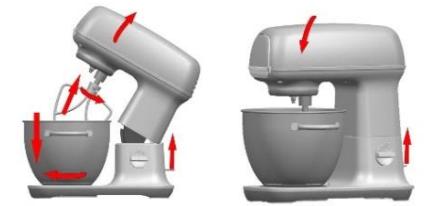 GORENJE MMC1000RL  -  MMC1000XE - BATTEURS PLATS / FOUET / CROCHET PÉTRISSEUR - 1