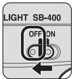 JOHNSON SB400 - Installation du SB-400 sur l'appareil photo - 1