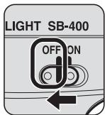 JOHNSON SB400 - Az SB-400 vaku csatlakoztatása a fényképezőgéphez - 1
