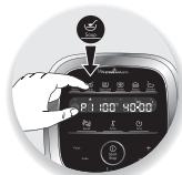 MOULINEX COMPANION XL GRIS HF80CB10 - Este botao dispoe de 3 funcoes: - 1