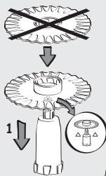 Diagram illustrating a process of removing a circular object into a gas cylinder, with labeled steps and an inset showing the same object.