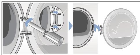 BOSCH WTYH7709ES - Changing the side on which the door is hinged - 2
