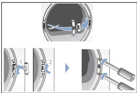 BOSCH WTYH7709ES - Changing the side on which the door is hinged - 13