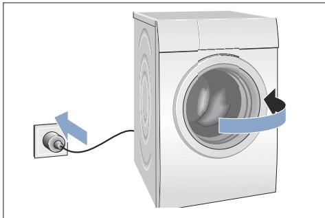 BOSCH WTYH7709ES - Changing the side on which the door is hinged - 15