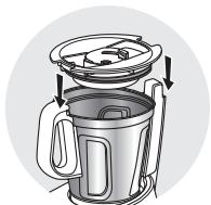 MOULINEX COMPACT CHEF HF405110 - - Fitting the lid assembly - 4