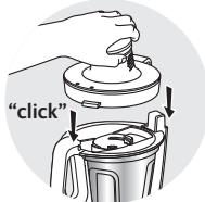 MOULINEX COMPACT CHEF HF405110 - - Instalación del conjunto de la tapa: - 6