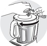 MOULINEX COMPACT CHEF HF405110 - - Instalación del conjunto de la tapa: - 7