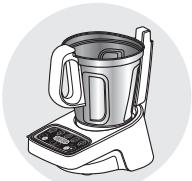 MOULINEX COMPACT CHEF HF405110 - - Colocação do conjunto da tampa e bloco do motor: - 1