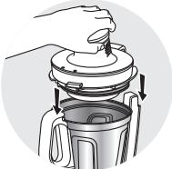 MOULINEX COMPACT CHEF HF405110 - - Instalación del conjunto de la tapa: - 5