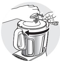 MOULINEX COMPACT CHEF HF405110 - - Posizionamento del gruppo coperchio - 7