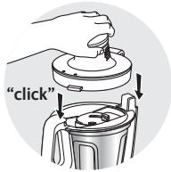 MOULINEX COMPACT CHEF HF405110 - - Colocação do conjunto da tampa e bloco do motor: - 6