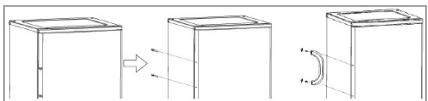 BOMANN KS 7315 - Mounting the door handle - 1