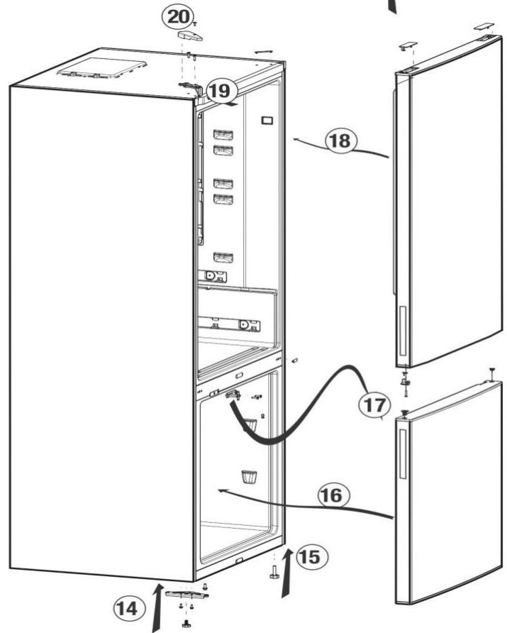 BEKO RCNA366K34WN - Inversión de las puertas - 2