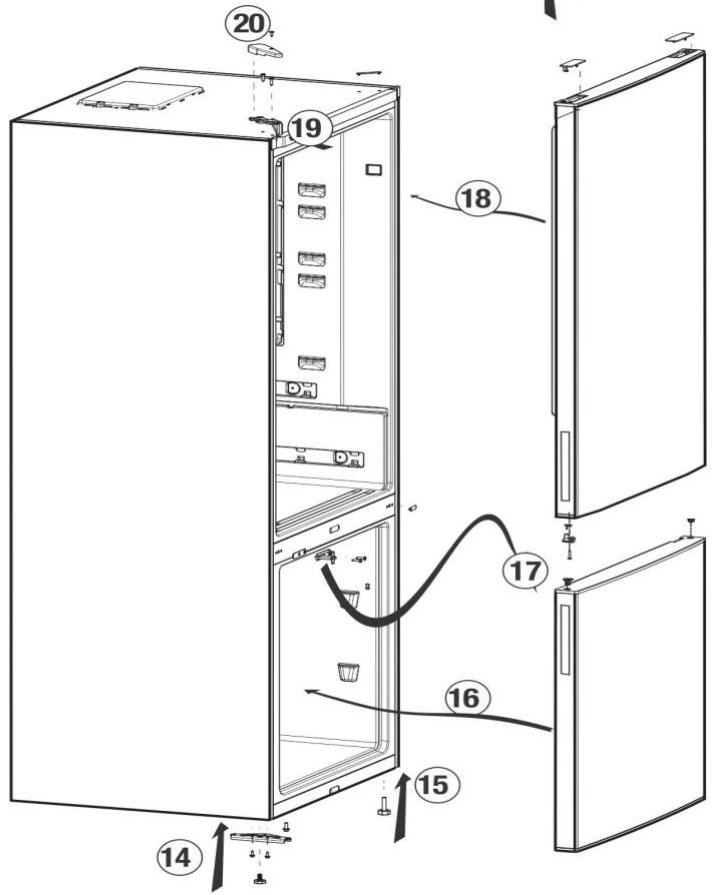 BEKO RCNA366K34WN - De deuren omkeren - 2