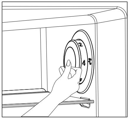 BEKO RCNE560E40ZXPN - Temperatuur instelling knop - 1