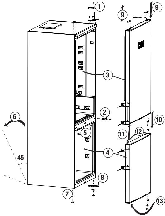 BEKO RCNE560E40ZXPN - Reversing the doors - 1