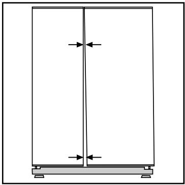 BEKO GNEV422X - Ajustar o espaço entre a porta superior - 1