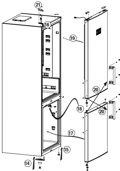 BEKO RCNE560K40WN - Inversarea uşilor - 2