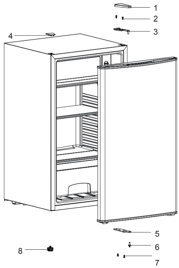 ARDES 5I45 - Door reversibility. - 1