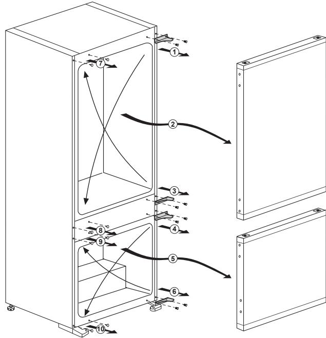 BEKO BCSA 285K3SN  -  BCSA285E4SN - De deuren omkeren - 1