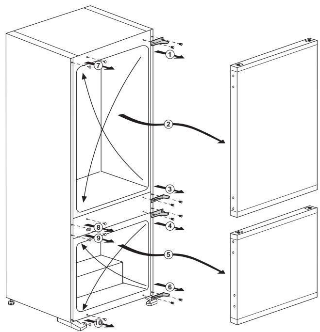 BEKO BCSA 285K3SN  -  BCSA285E4SN - Réversibilité des portes - 1