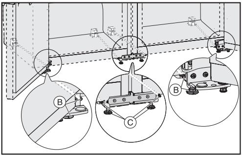 MIELE KFN 37432 ID - Étapes de montage sur la face avant des appareils - 1