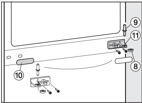 MIELE KFN 37432 ID - Démontage de l'amortisseur inférieur de fermeture de la porte : - 5