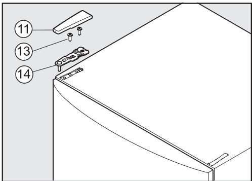 MIELE KFN 37432 ID - Montage de la porte supérieure de l'appareil : - 1