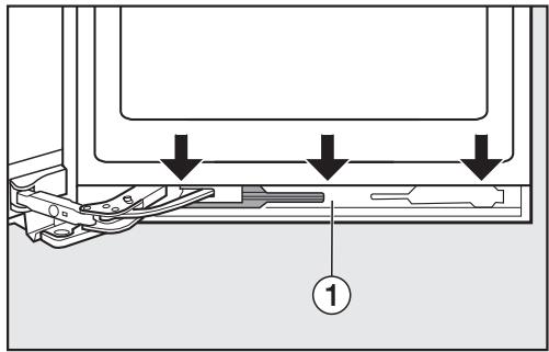 MIELE KFN 37432 ID - Démontage de l'amortisseur inférieur de fermeture de la porte : - 1