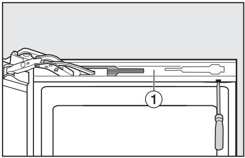 MIELE KFN 37432 ID - Démontage de l'amortisseur supérieur de fermeture de la porte : - 1