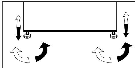 BEKO RDNE455E30DZXBN - Regolazione dei piedini - 1