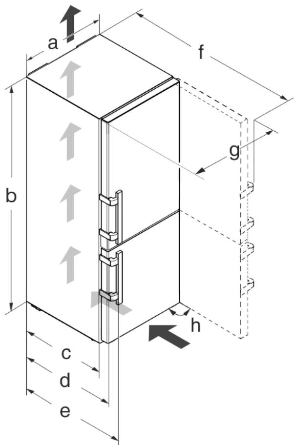 LIEBHERR CBNEF5735 - Cotes d'installation - 1