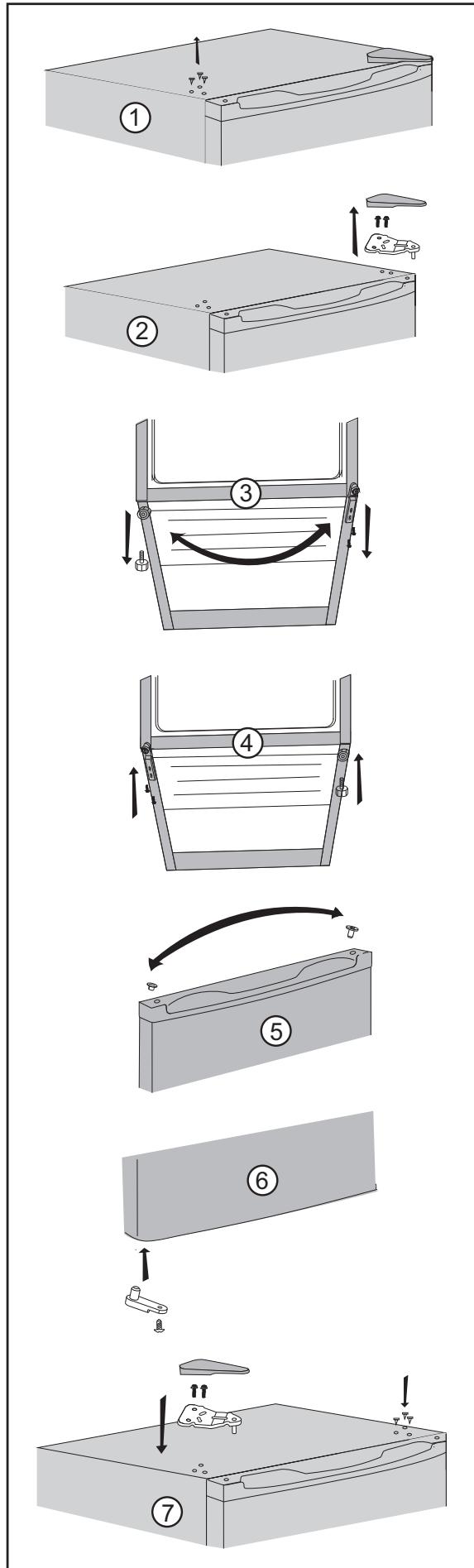 DANBY DCR016KA1WDB - DOOR REVERSAL INSTRUCTIONS - 1